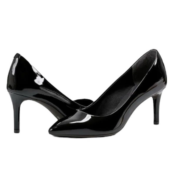 Rockport Women’s Pointed Toe, Black Patent Leather Heels, Size: 7M, NIB, $75 - Picture 1 of 12